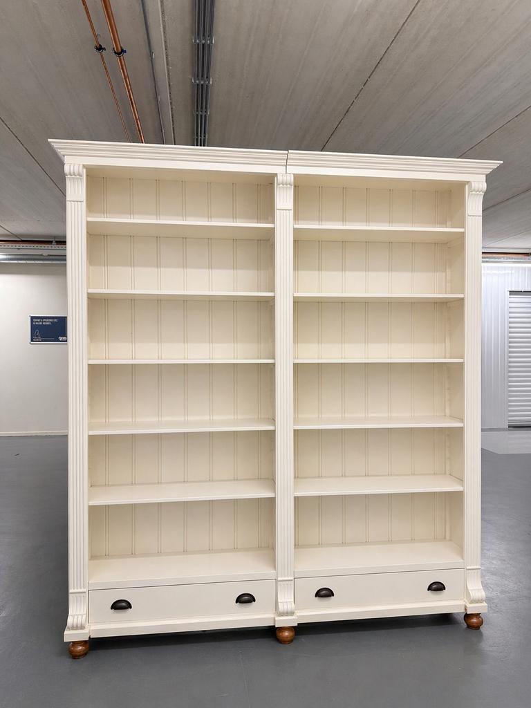 Hoge Witte Boekenkast 2m Klassiek #K33, Huis en Inrichting, Met plank(en), 200 cm of meer, Ophalen of Verzenden, Zo goed als nieuw