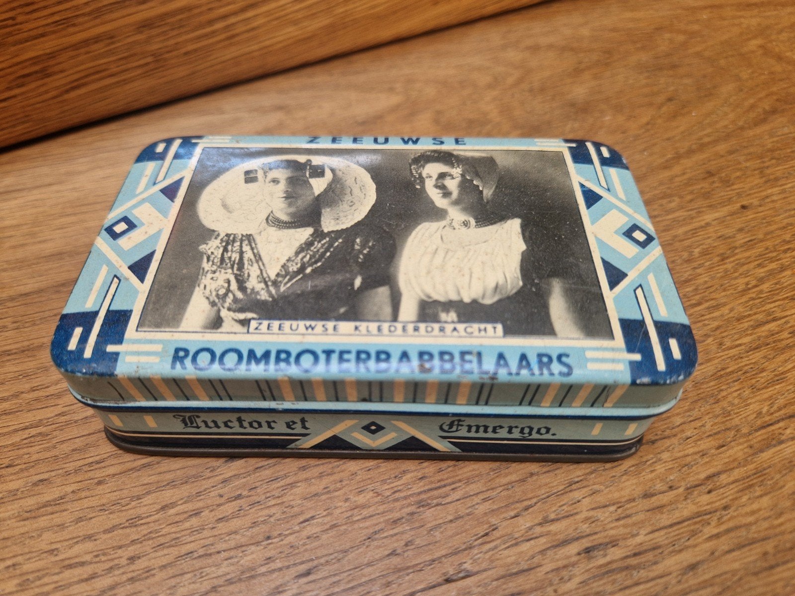 Art Deco blik Zeeuwse Roomboterbabbelaars - Jaren '20/'30, Verzamelen, Ophalen of Verzenden, Gebruikt, Overige, Overige merken