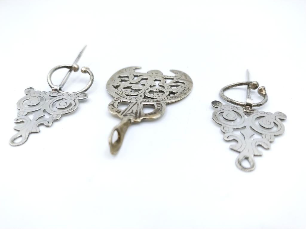 Zilveren berber fibula's + hanger, Tunesië, Sieraden, Tassen en Uiterlijk, Verzenden, Zilver, Hanger