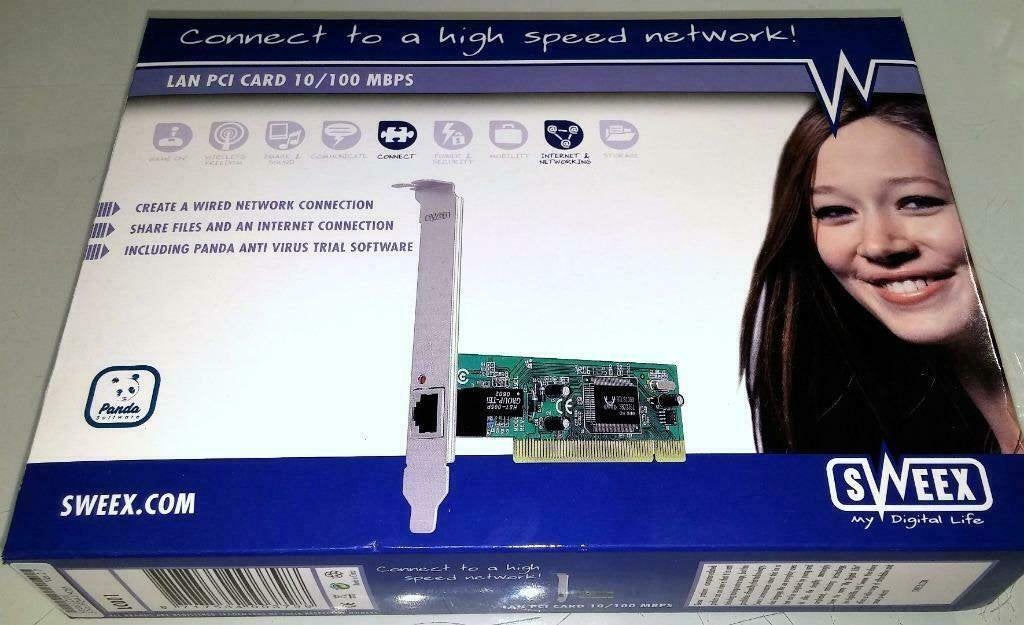 Sweex LC001 Realtek RTL8139(D) LAN 100Mbit Netwerkkaart PCI, Ophalen of Verzenden, Nieuw, Intern, Sweex