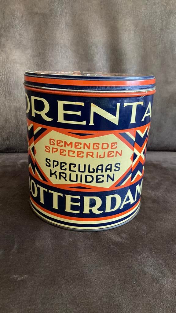 Orenta van Esso Rotterdam Speculaas en Kruiden Groot Blik, Verzamelen, Ophalen of Verzenden, Zo goed als nieuw, Overige