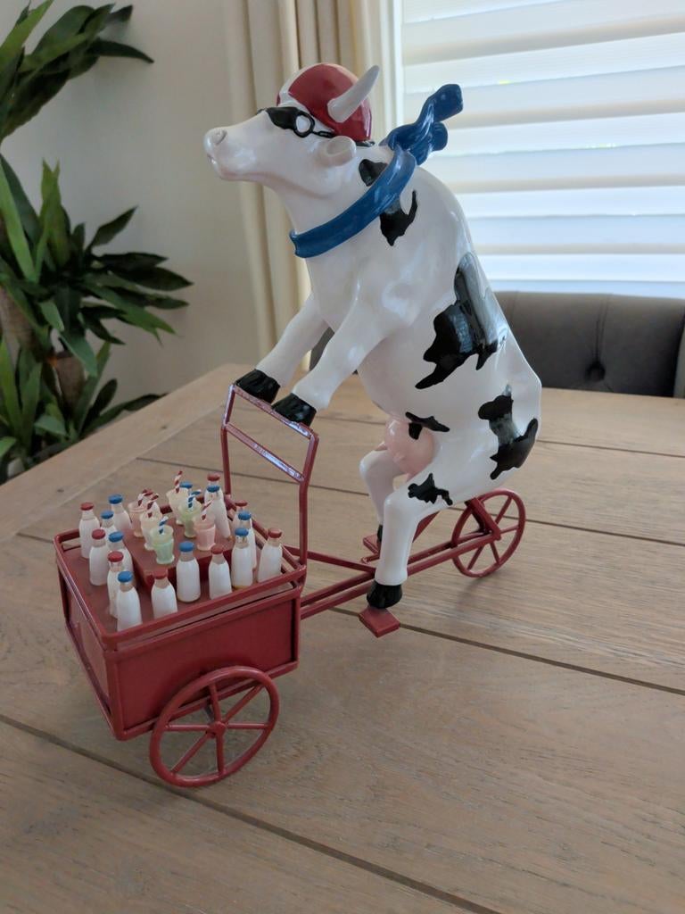 Cowparade Lait Triporteur XL - Unieke Koeienbeeld, Ophalen, Zo goed als nieuw, Dier