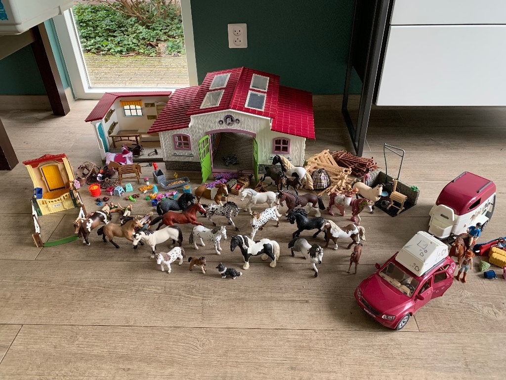 Schleich paardenset, Ophalen of Verzenden, Gebruikt