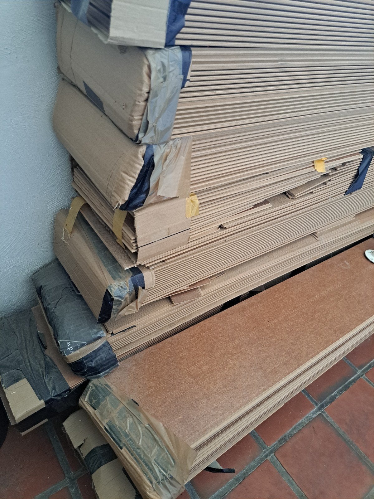 laminaat, Ophalen, Gebruikt, Beige, 10 tot 25 m²