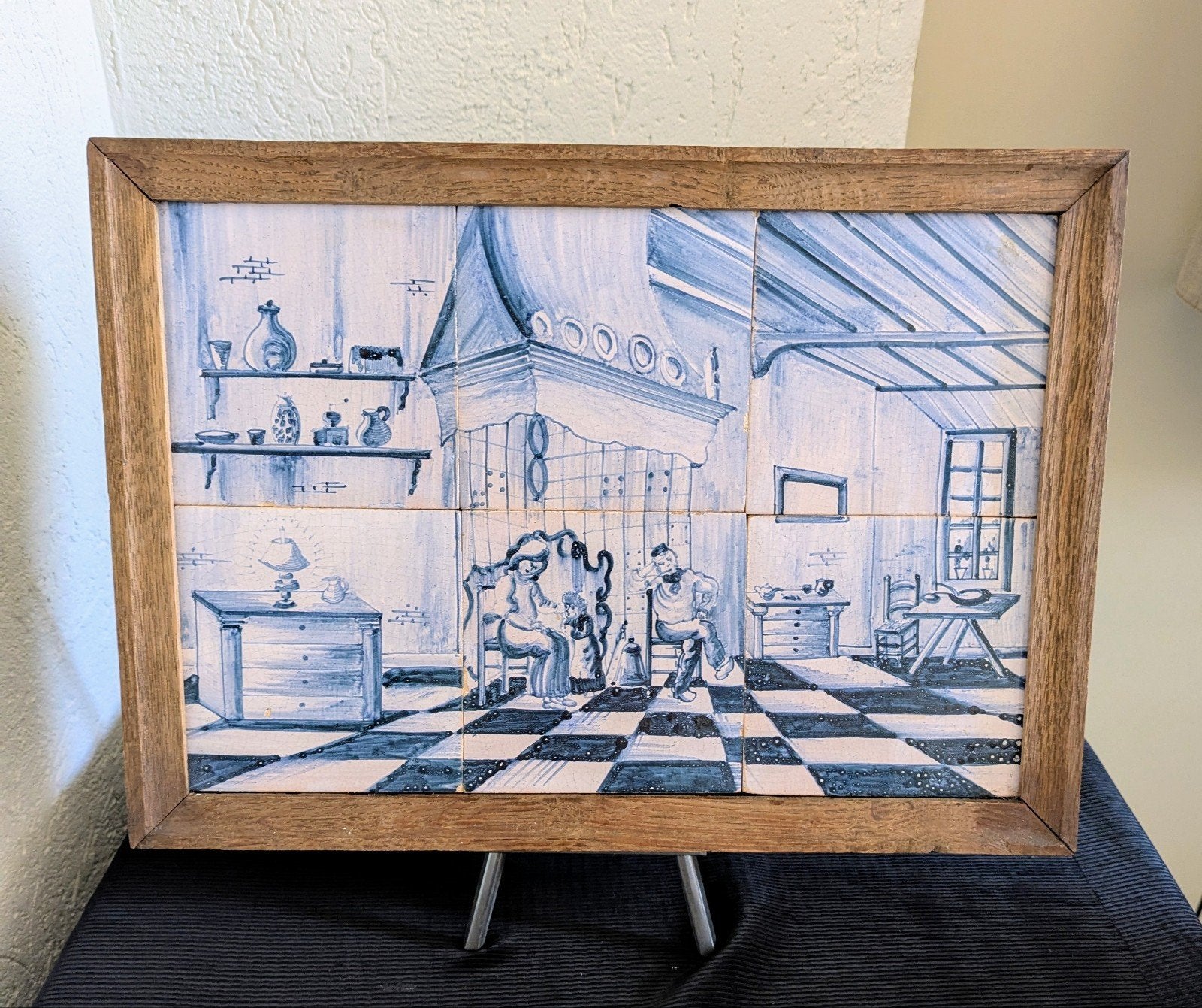 Tegeltableau met oud Hollandse afbeelding, Antiek en Kunst, Ophalen of Verzenden