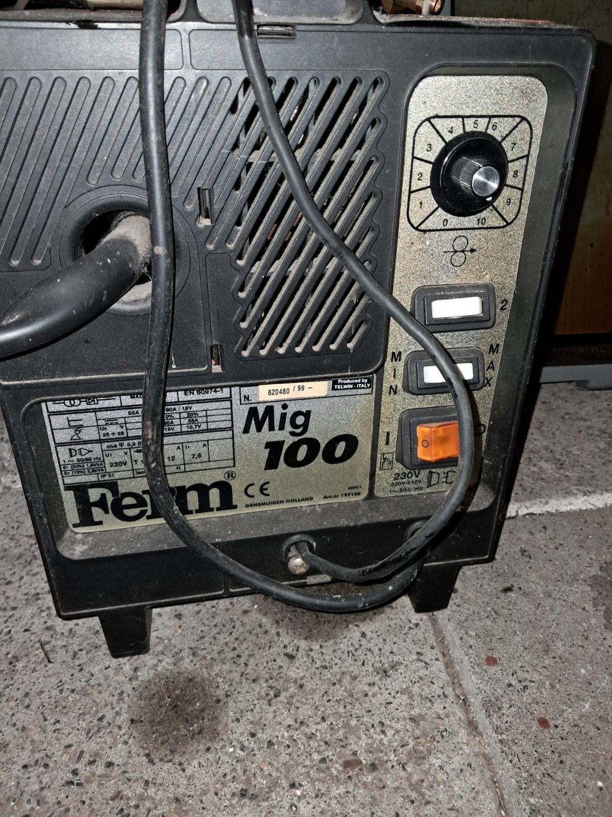 Ferm Mig 100 lasapparaat met toebehoren, Ophalen