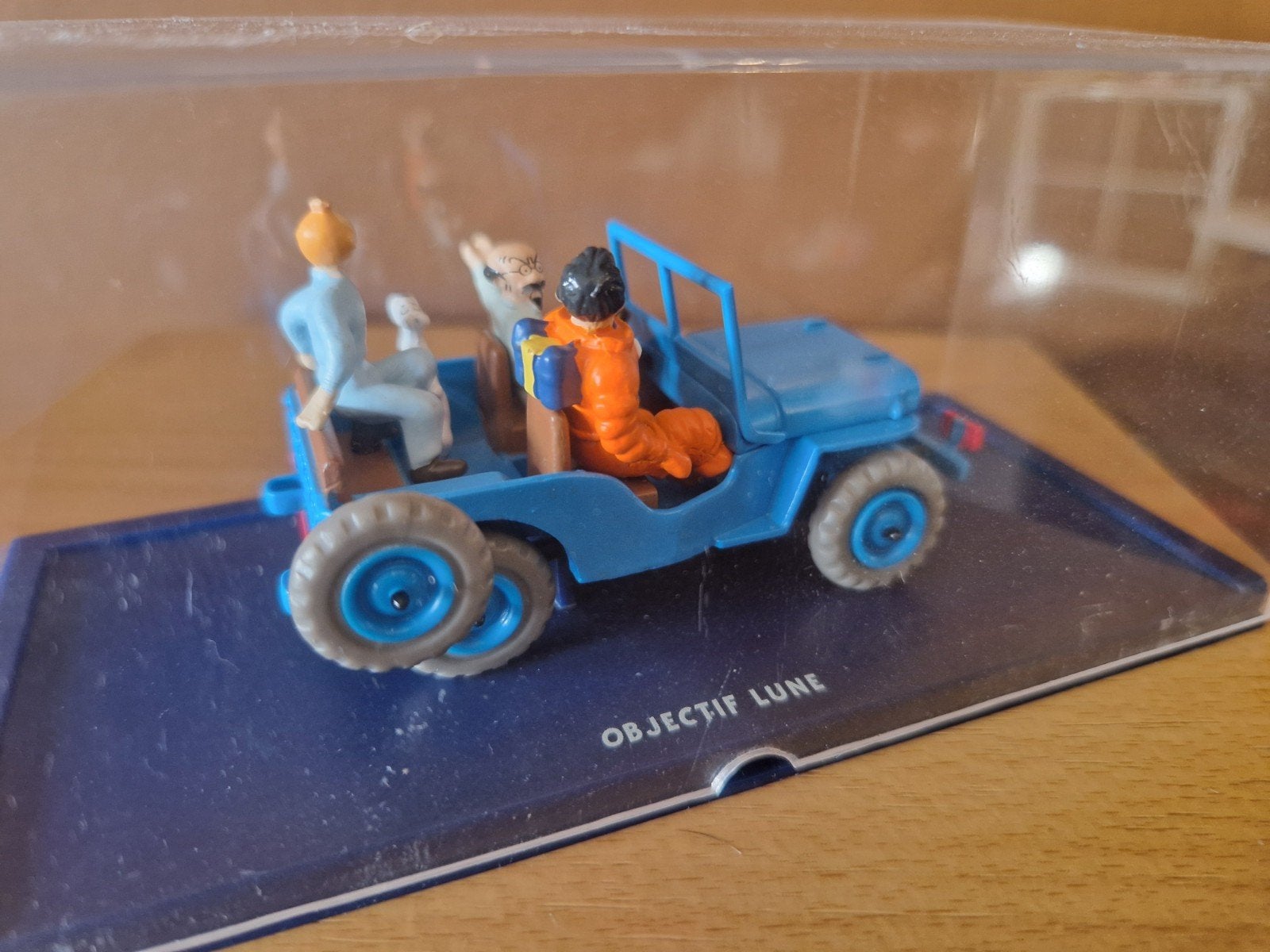 Kuifje Objectief Maan Jeep met figuren, Ophalen of Verzenden, Zo goed als nieuw