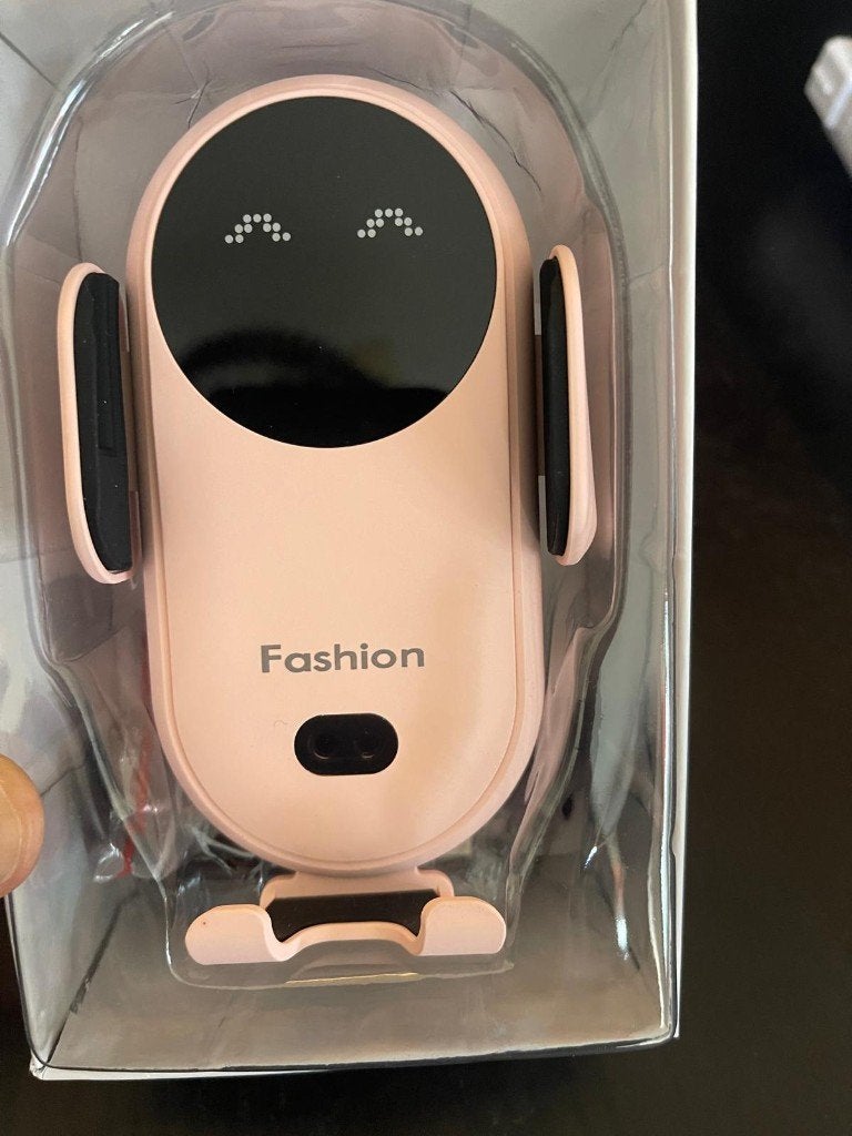 Autotelefoonhouder met draadloze oplaad functie - Roze Kleur, Auto diversen, Ophalen of Verzenden, Nieuw