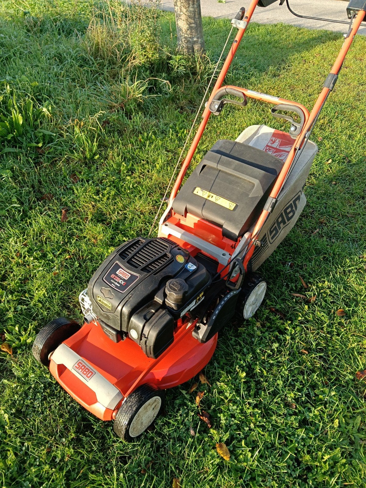 Grasmaaier benzine, SABO 47-A Economy Turbostar, Cirkelmaaier, Zo goed als nieuw, Benzine-grasmaaier, 40 t/m 49 cm