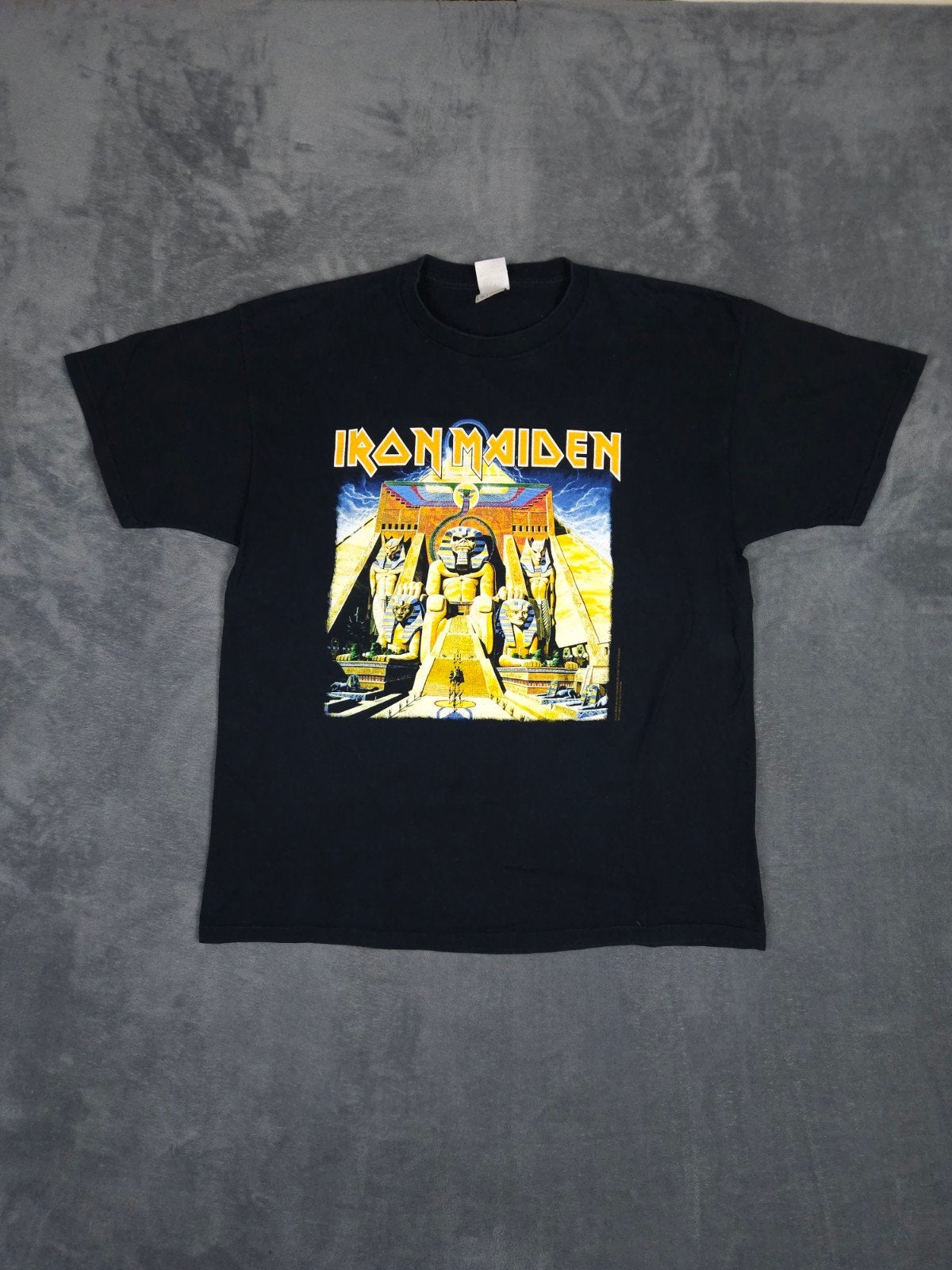 Iron Maiden Tshirt World Slavery 2004 Tour 84-85 XL Tee., Iron maiden, Verzenden, ., Zwart