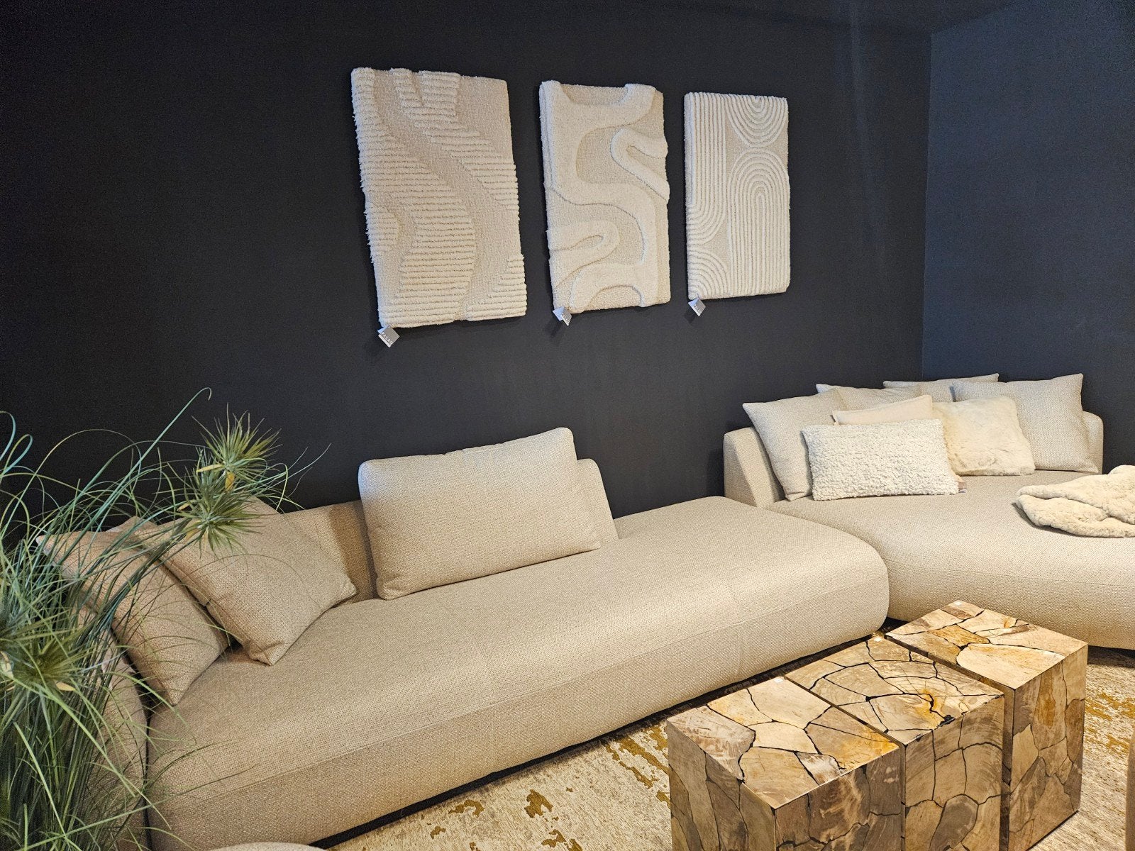Wandpaneel wol ecru deco paneel, Verzenden, Nieuw