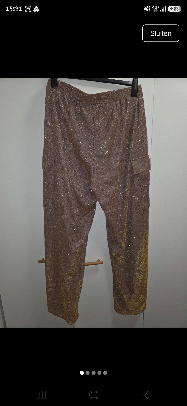 Roze Glitterbroek Maat XL - Refined Department, Maat 46/48 (XL) of groter, Ophalen of Verzenden, Roze, Lang