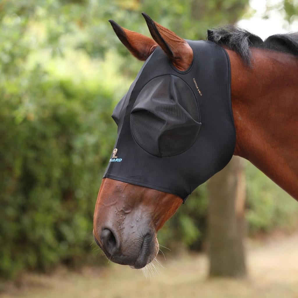 Shires FlyGuard Pro Stretch vliegenmasker met oorgaten, Dieren en Toebehoren, Paarden en Pony's | Verzorgingsproducten, Nieuw