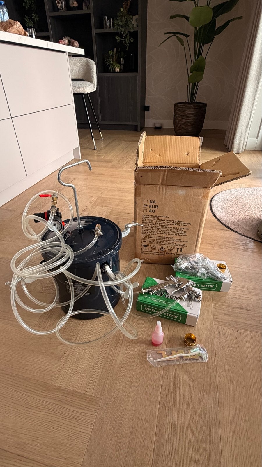 Vevor verfspuit drukvat (10L)- Nieuw in doos, Ophalen of Verzenden, Nieuw, Verfspuit of Verfpomp