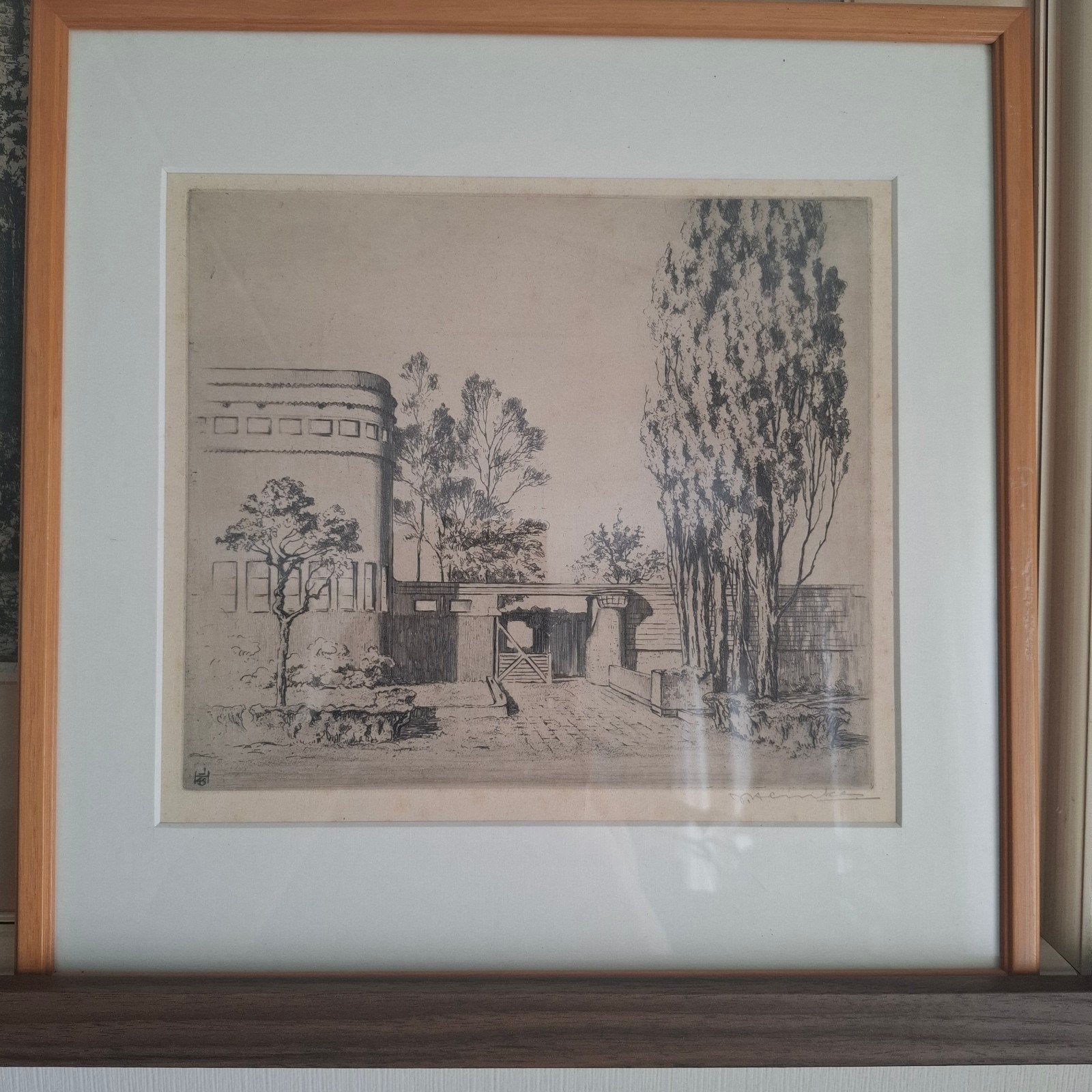 Johan Hemkes, ets, Ophalen of Verzenden, Ets, Gesigneerd