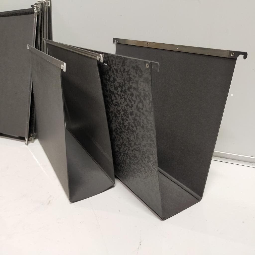 10 stuks Zwarte hangmappen - A4 - U bodem 8 cm, Ophalen, Gebruikt, X, X