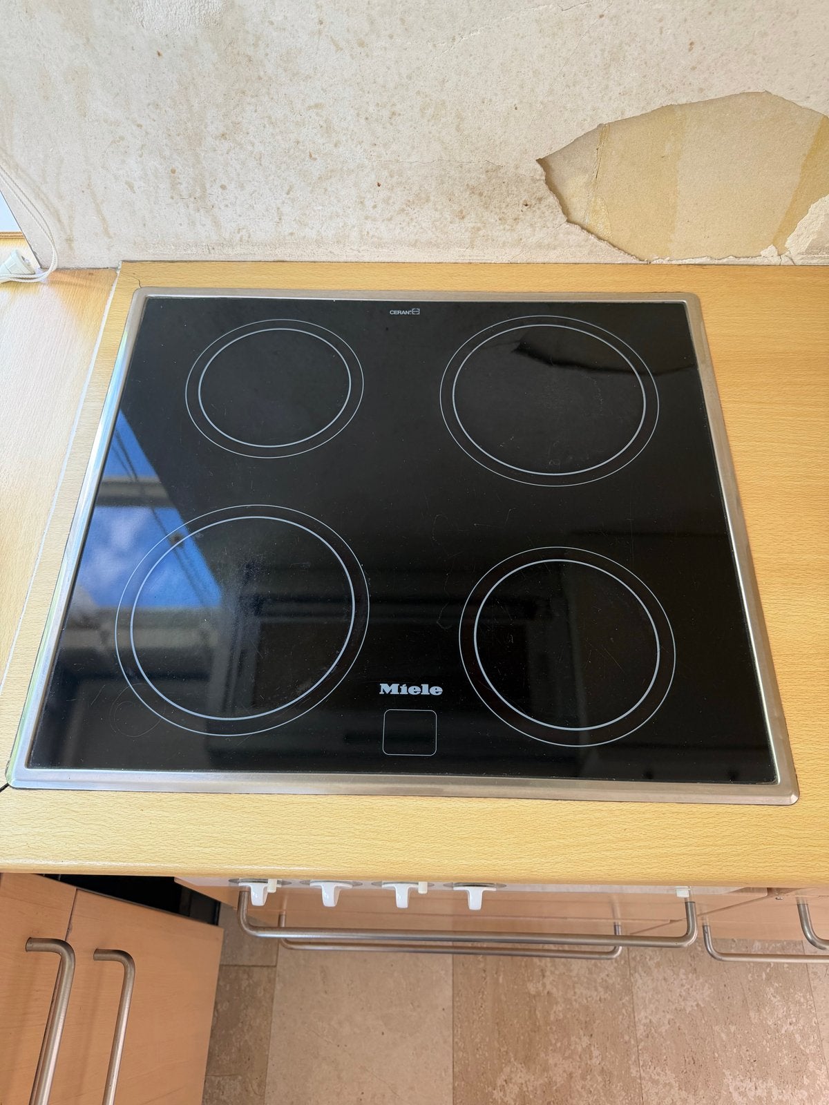 Miele Inbouw Keramische Kookplaat met 4 Kookzones, Witgoed en Apparatuur, Kookplaten, Ophalen, Gebruikt, 4 kookzones, Inbouw
