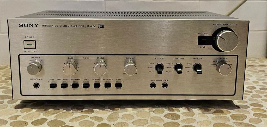 Sony TA-4650 V-Fet '70s gereviseerd. Topstaat + garantie., Audio, Tv en Foto, Versterkers en Receivers, Refurbished, Stereo, 60 tot 120 watt