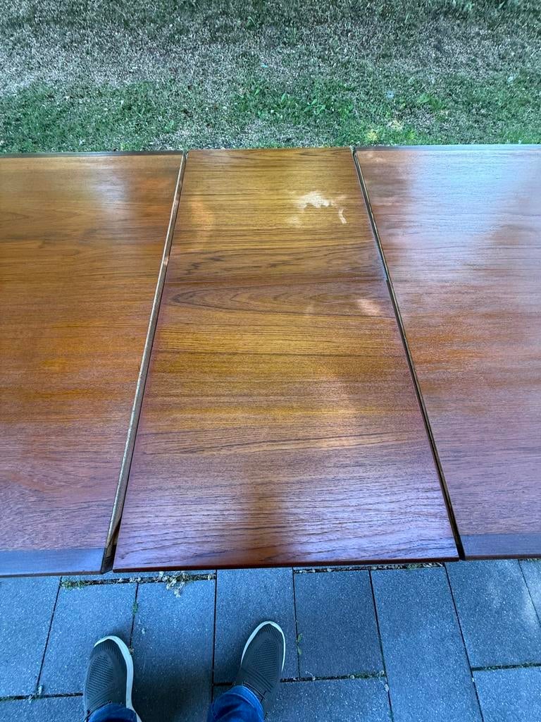 Wébe Milaan uitschuifbare eettafel - Vintage design, Ophalen, Teakhout, Gijpsvintage, Info@gijpsvintage.nl