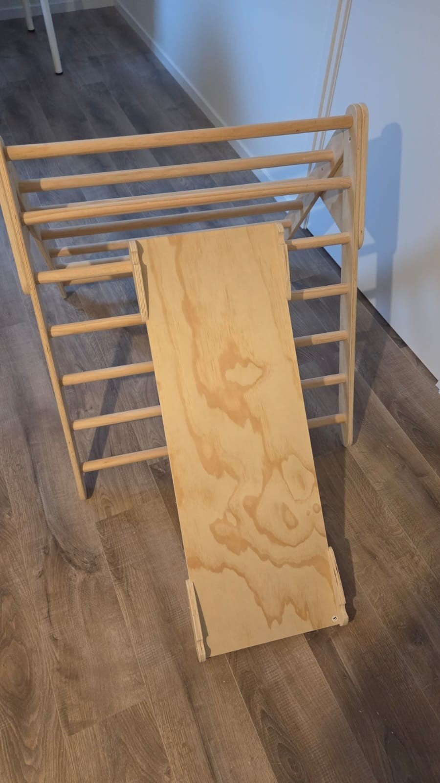 Klimrek met Klimplank/glijbaan - Montessori Speelgoed, Ophalen, Zo goed als nieuw, Klimwand