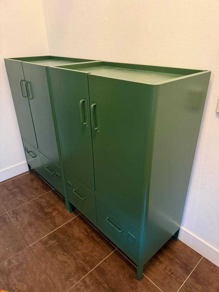 Ikea IDÅSEN Kast met deuren en lades - 1 maand oud - groen, Ophalen, Zo goed als nieuw