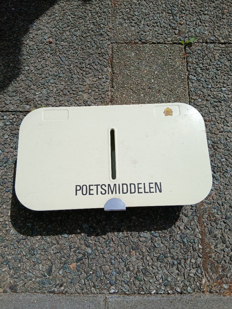 Vintage poetsmiddelen doos, Verzamelen, Ophalen, Huis en Inrichting