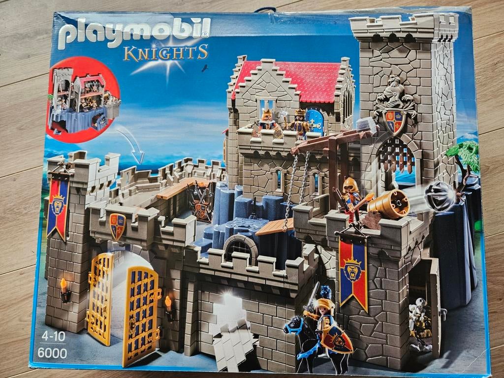 Playmobil 6000 Knights Leeuwenridders Kasteel, Ophalen of Verzenden, Zo goed als nieuw, Complete set