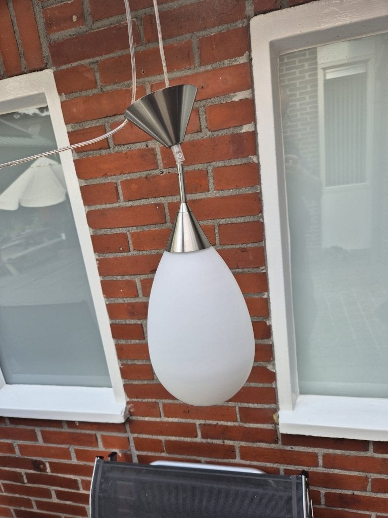 hanglamp, Huis en Inrichting, Ophalen, Zo goed als nieuw, Glas