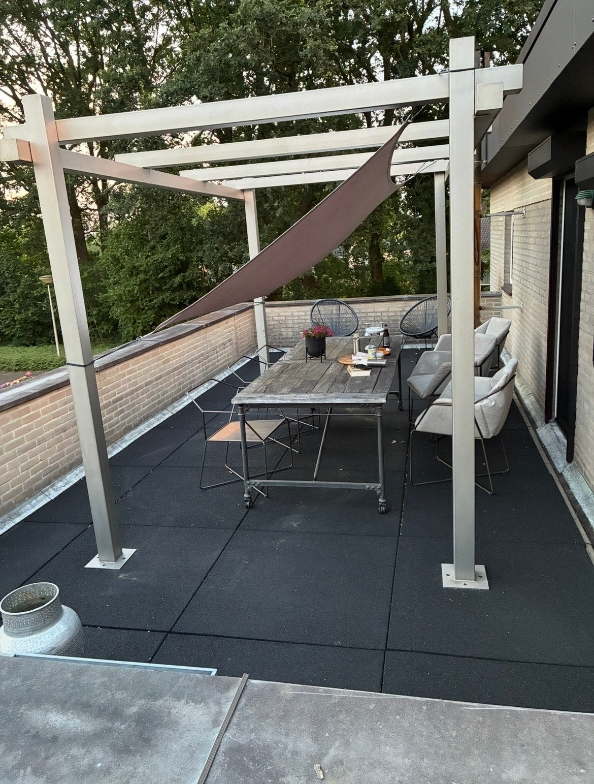 Exclusieve RVS Pergola 4x2,5m | Zware Kokers 10x10cm, Ophalen, Gebruikt, Overige typen