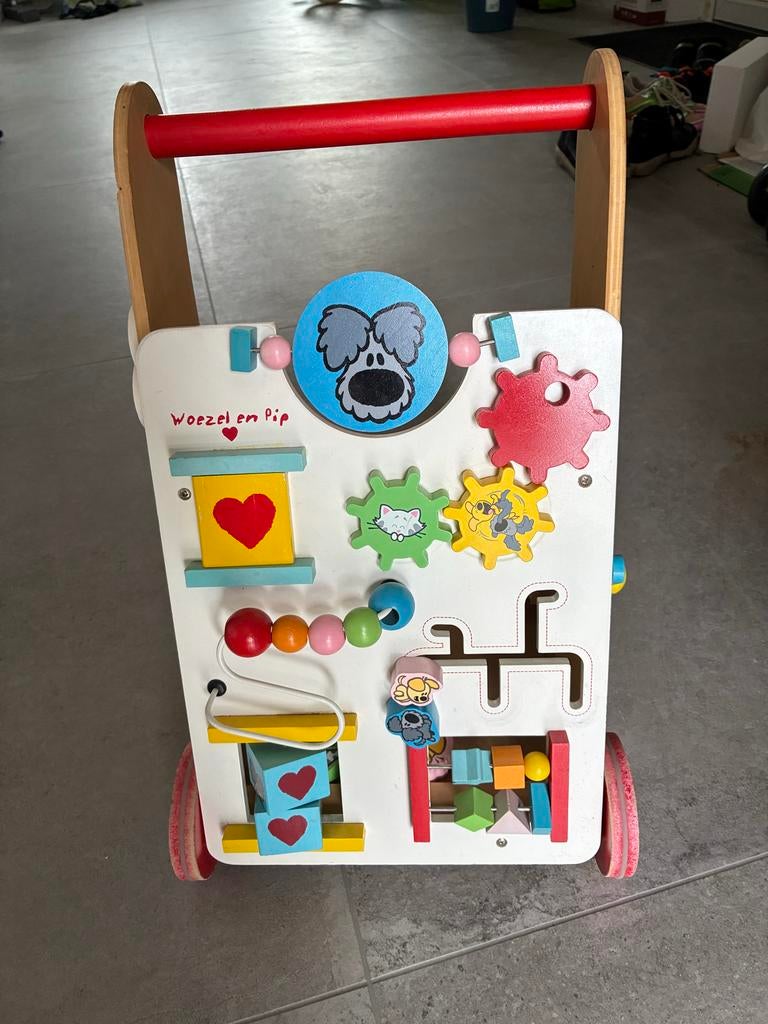 Woezel en Pip Houten Loopwagen met Activiteiten, Ophalen, Gebruikt, Overige typen, Met wieltjes
