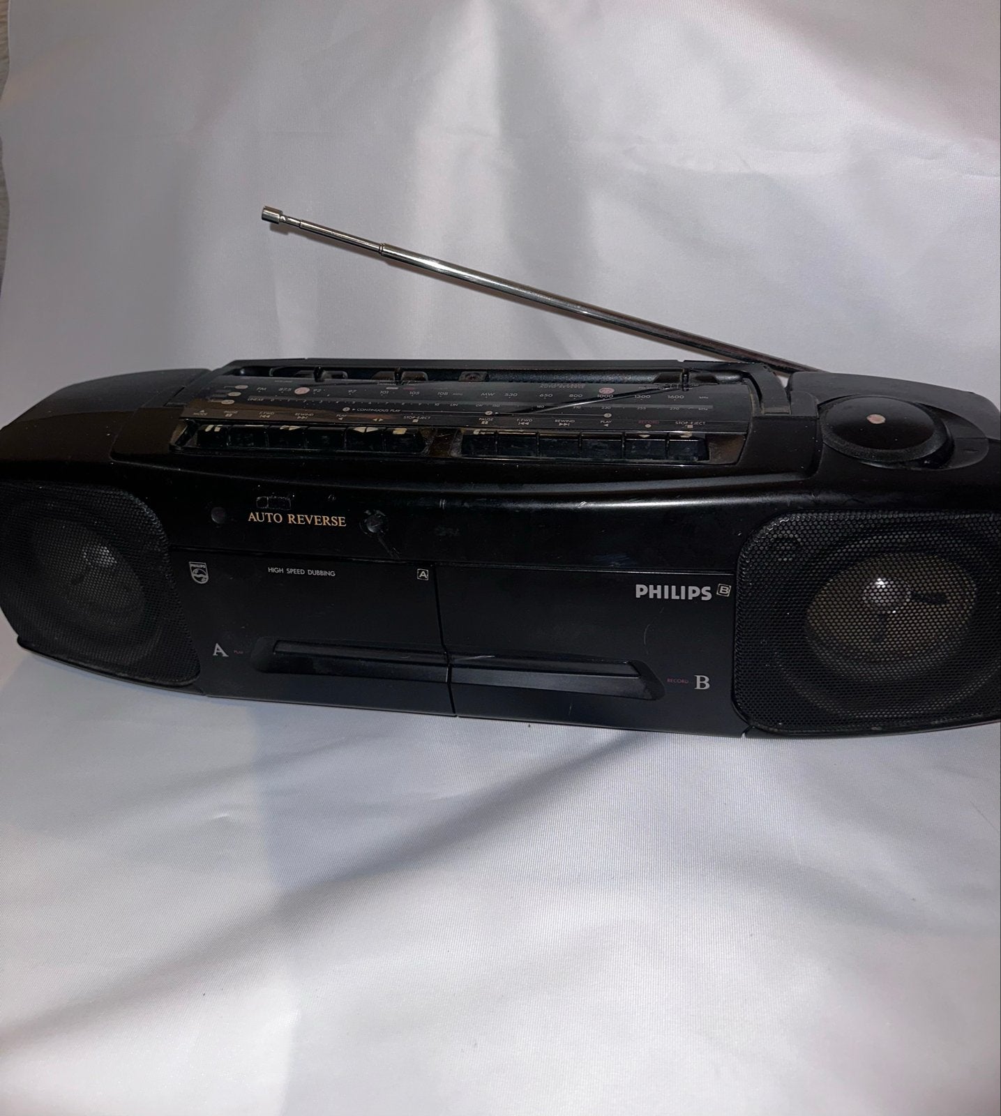 Philips Radio Cassette Speler - Knoppen werken, Ophalen of Verzenden, Gebruikt, Radio