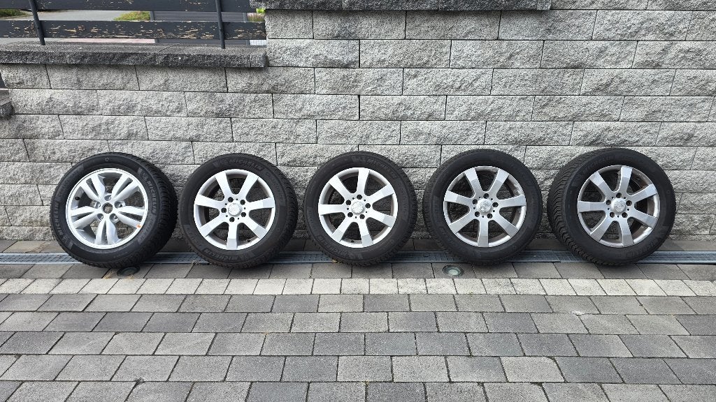 5x 16 inch velgen + Michelin 215/55 R16, Ophalen, Velg(en), 16 inch, All Season