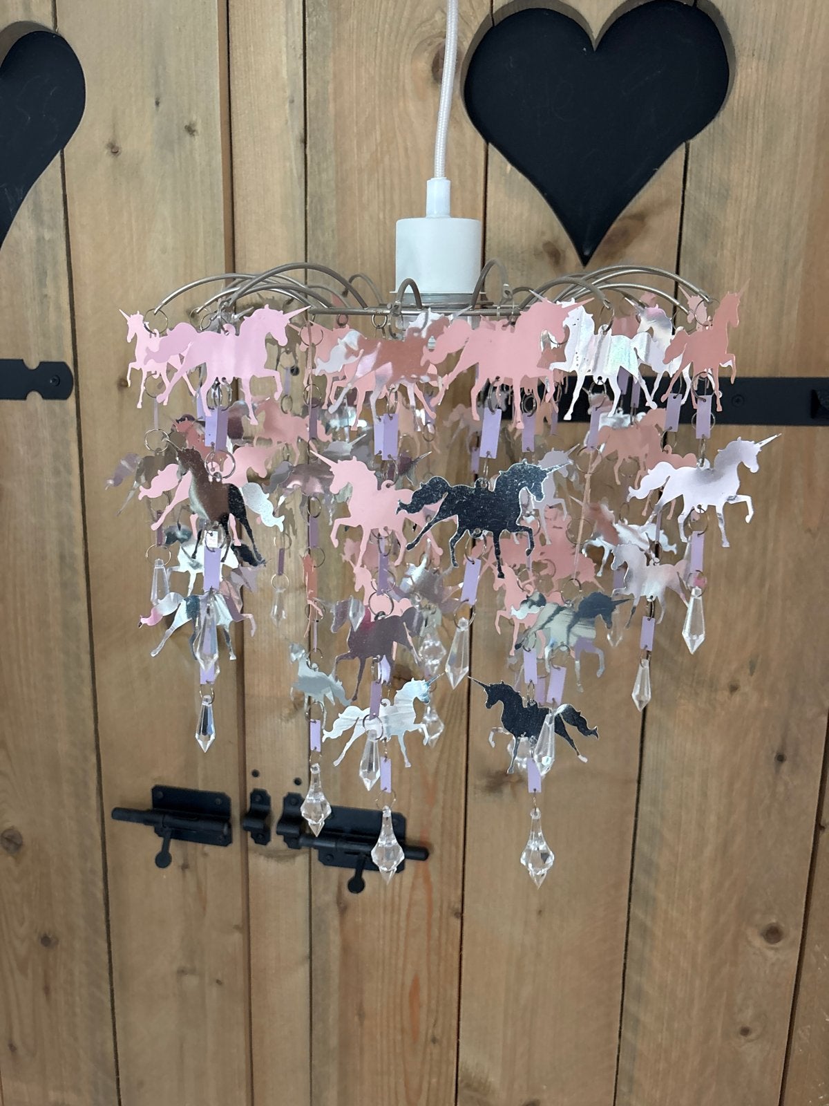 Leuke paarden lamp voor op kinderkamer, Ophalen of Verzenden, Gebruikt, Metaal, Meerkleurig