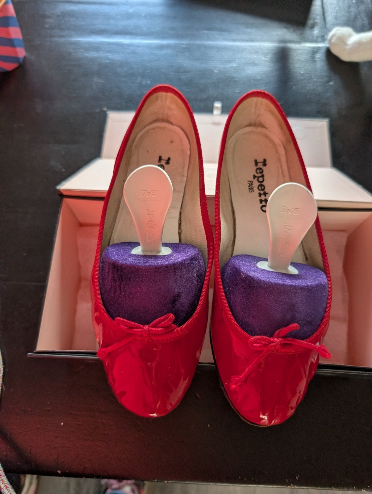 Repetto Ballerina's Rood Lakleer Maat 38, Gedragen, Repetto, Rood, Ballerina's