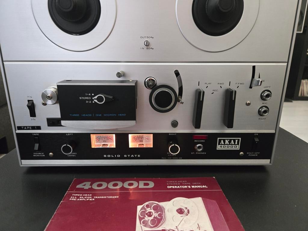 Akai 4000D, vintage bandrecorder, Audio, Tv en Foto, Bandrecorders, Ophalen, Bandrecorder