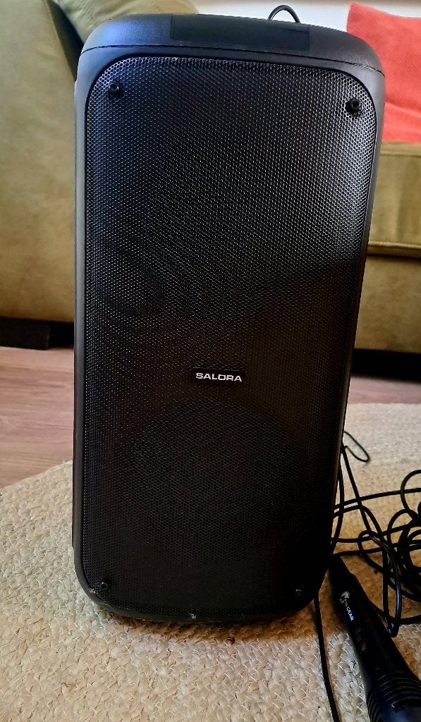 Salora Karaoke met 3 microfoons, Audio, Tv en Foto, Ophalen, Zo goed als nieuw, Complete set