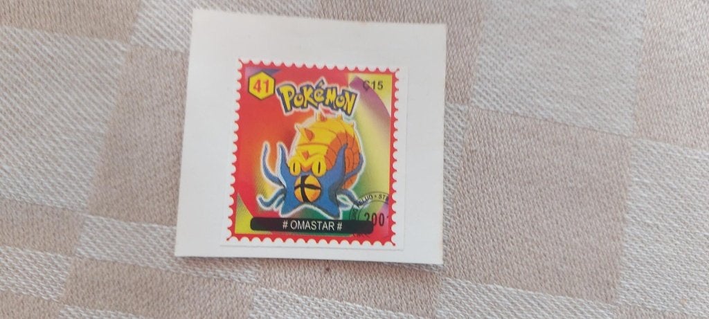 pokemon postzegel zeldzaam gelimiteerd Omastar, Ophalen of Verzenden, Nieuw, Overige typen