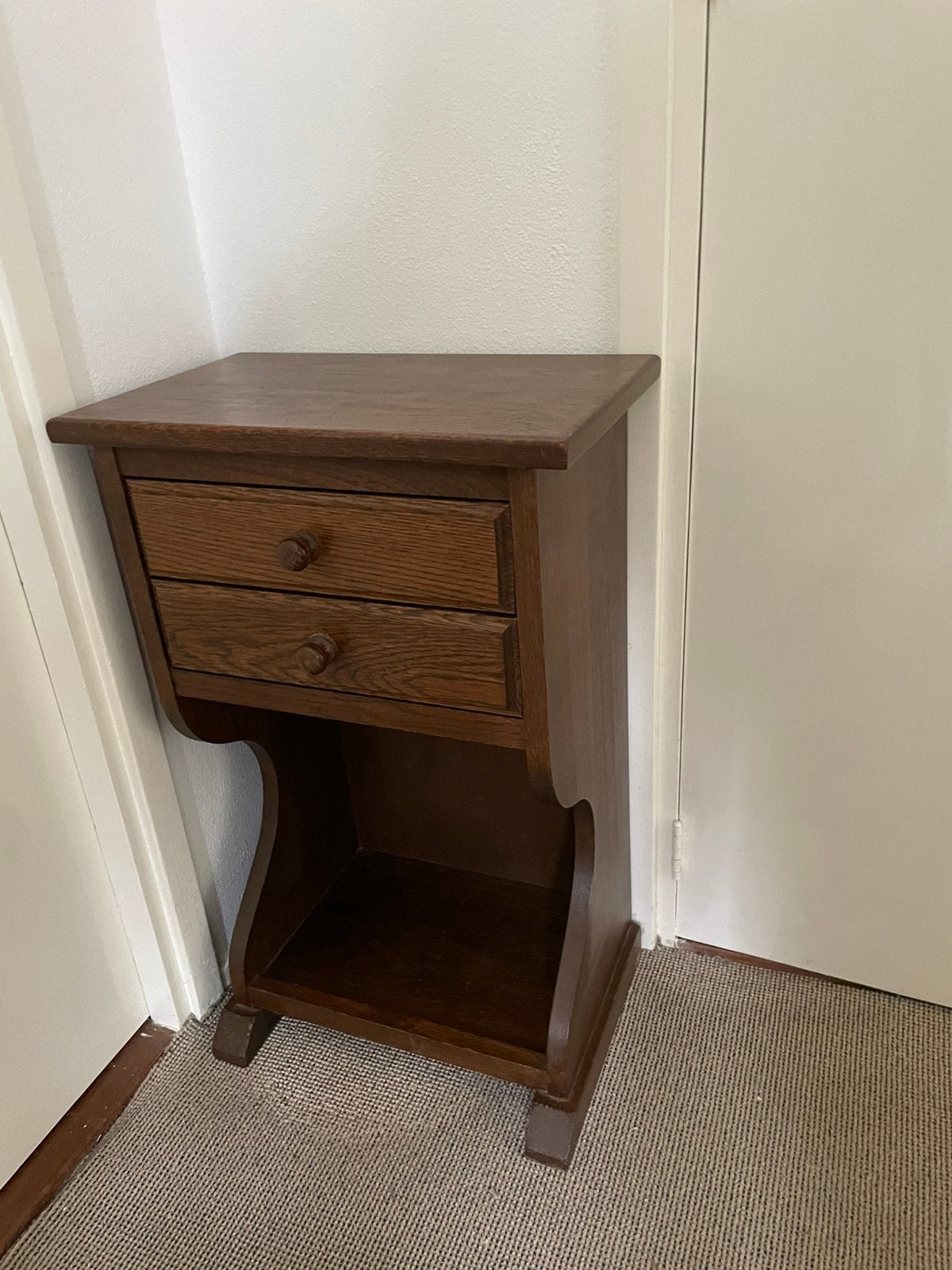 Vintage eiken telefoonkastje 45 x 28 cm, Huis en Inrichting, Ophalen, Gebruikt
