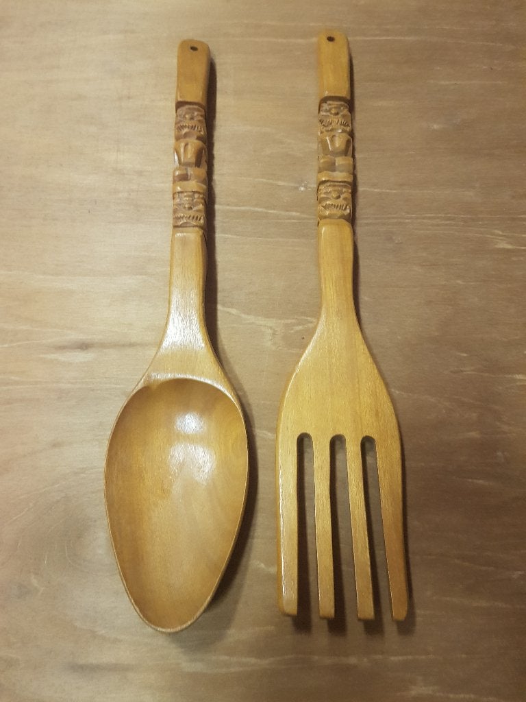 Houten Bestek Groot voor aan de wand, Huis en Inrichting, Ophalen, Gebruikt, Overige typen