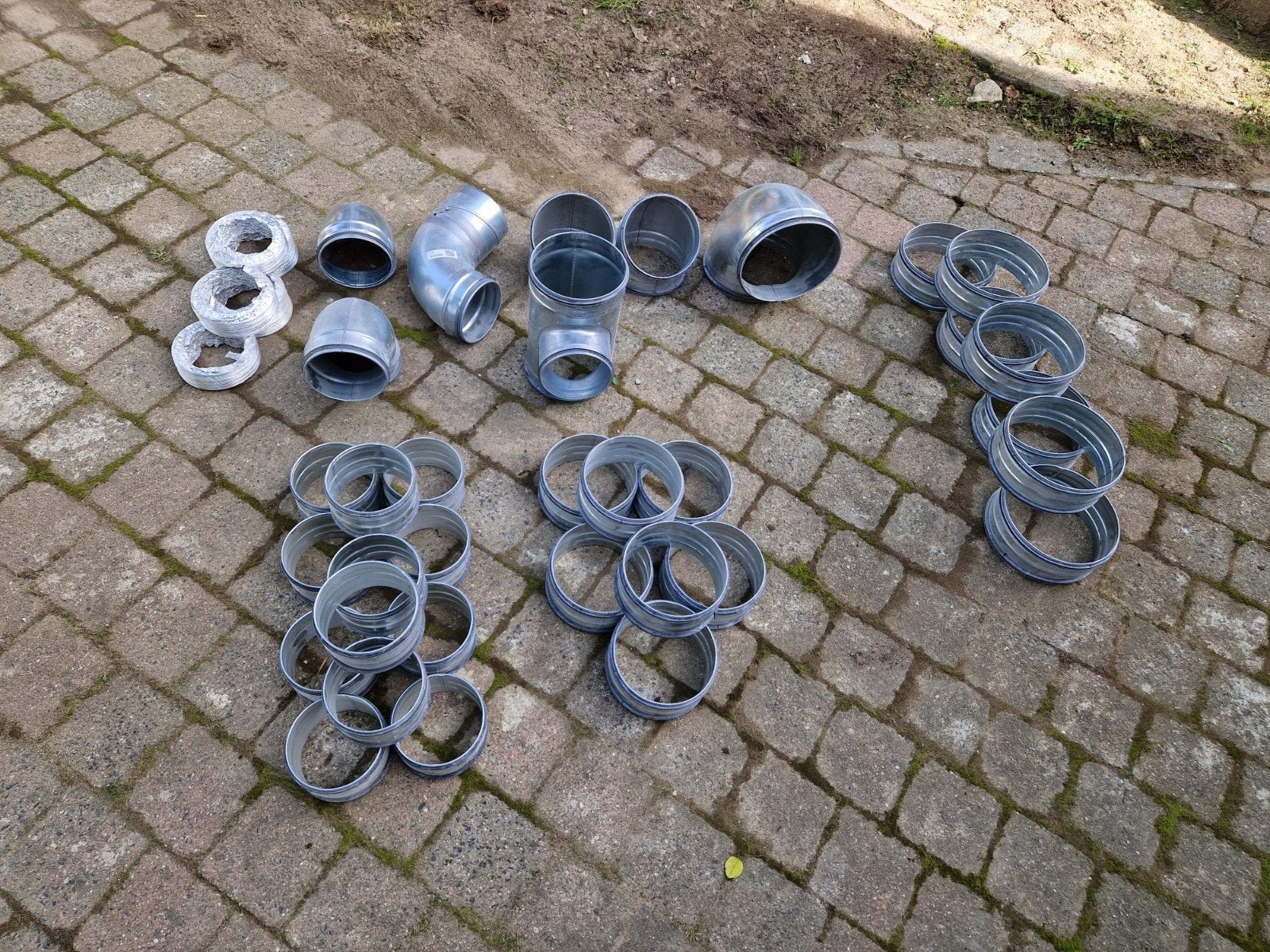 Diverse RVS ventilatiekanalen voor binnen en buiten, Doe-het-zelf en Verbouw, Ophalen, Nieuw