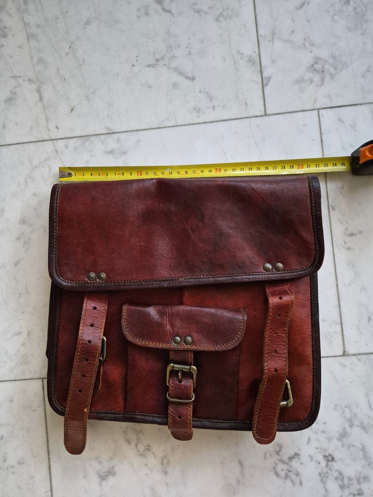 Leren tas voor scooter (Peugeot, Vespa, Kymco), Ophalen of Verzenden, Zo goed als nieuw