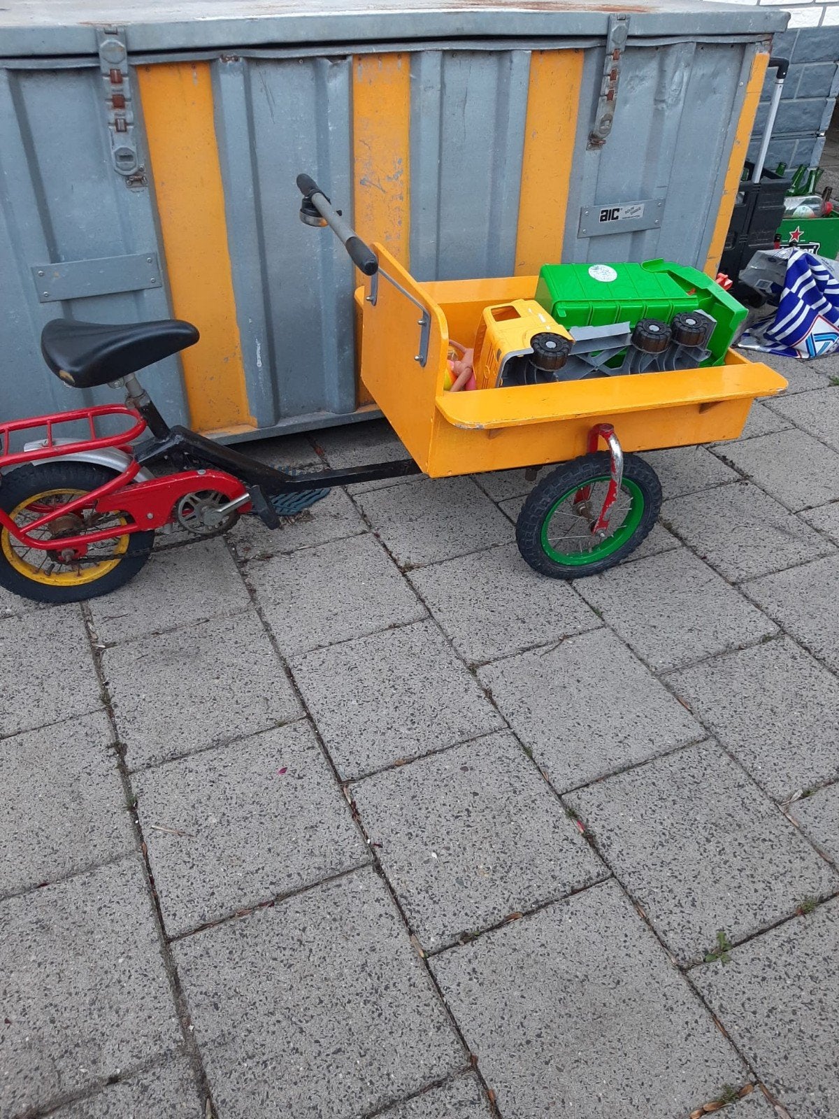 Unieke Bakfiets voor Kinderen of Goederen - Gebruikt, Overige merken, Terugtraprem, Gebruikt, Goederen