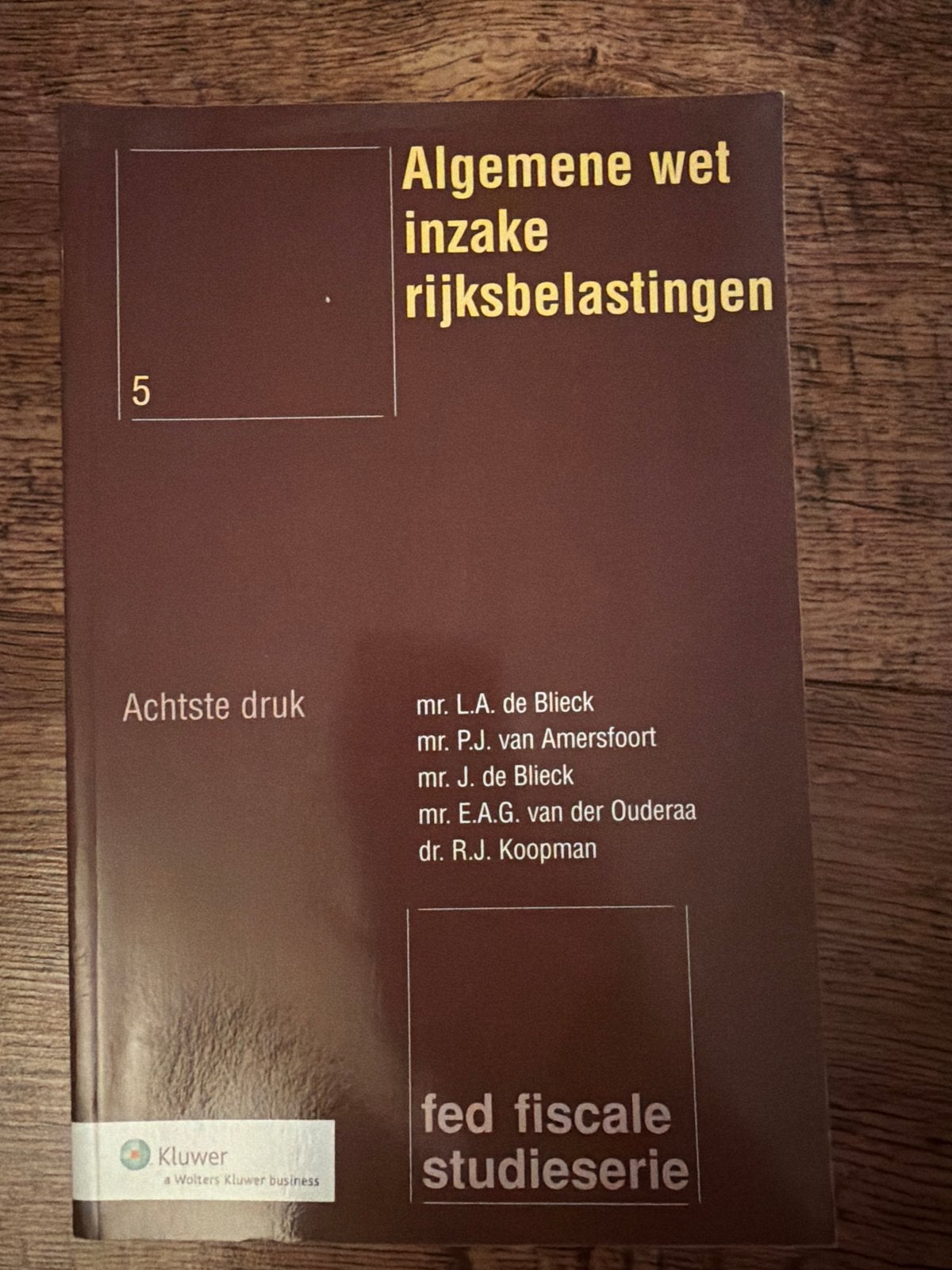 Algemene wet inzake rijksbelastingen - Achtste druk, Ophalen, Gamma, Gelezen, HBO