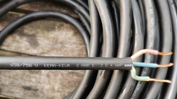 3 x 4mm2 450/750v DRAKA kable  40 meters - zie fotos, Ophalen of Verzenden, Nieuw, Draka, Kabel of Snoer