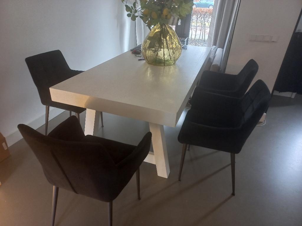 Eettafel GOOSSENS INCL STOELEN   450.00 COMPLEET, Huis en Inrichting, Tafels | Eettafels, Zo goed als nieuw, 200 cm of meer, 200 cm of meer