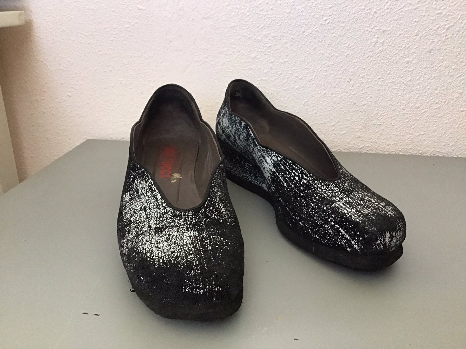 Lisa tucci dames schoenen mt 39,5 Zwart/ gemêleerde., Kleding | Dames, Schoenen, Ophalen of Verzenden, Zo goed als nieuw, Instappers
