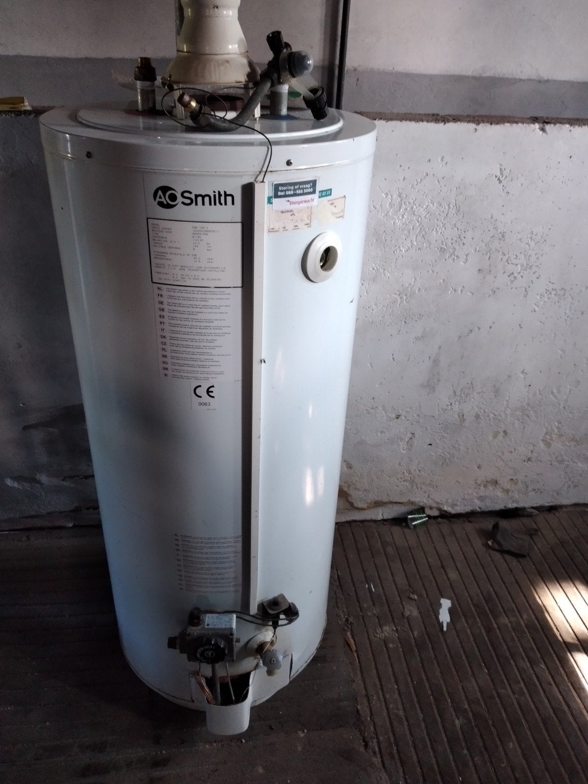 AC Smith Gasboiler EOB 155 N - Gebruikt, Gebruikt, Aardgas, 100 liter of meer, Onbekend