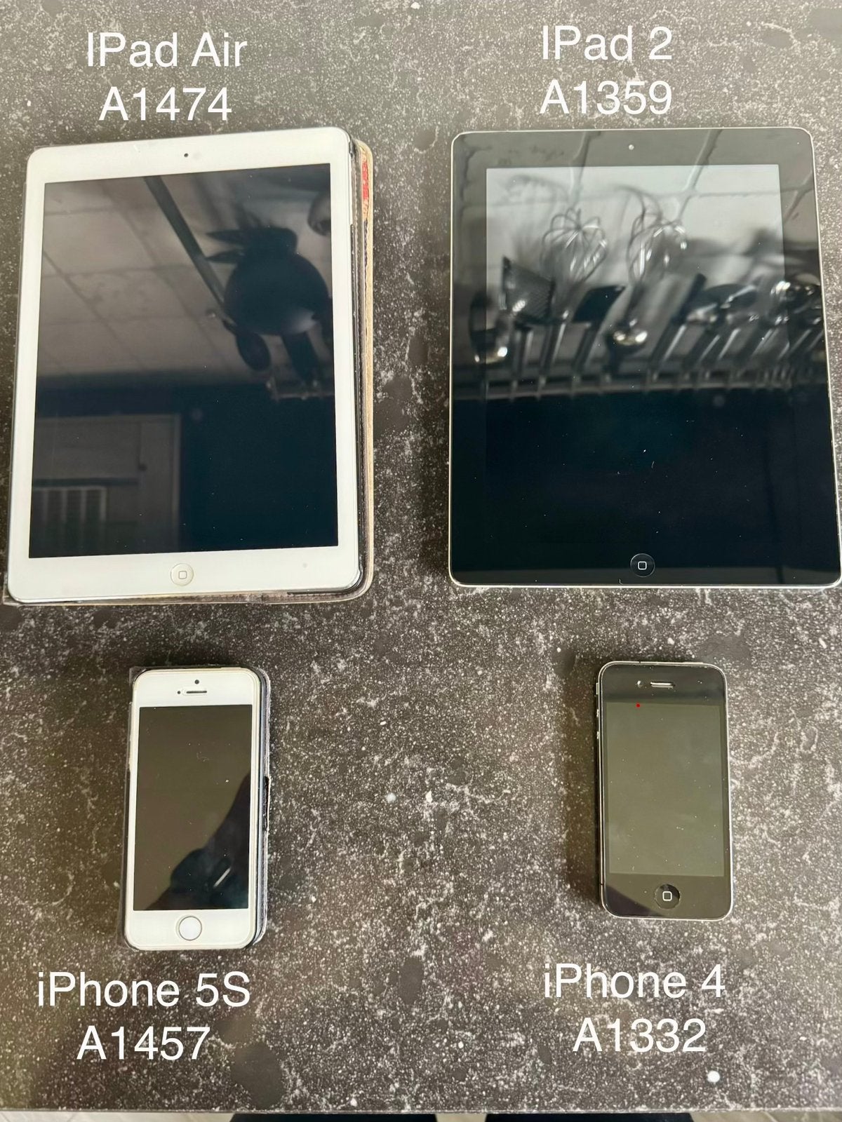 Partij Apple apparaten: iPhone 5S, iPhone 4, iPad Air, iPad, Gebruikt, Ophalen of Verzenden, Zonder abonnement, IPhone 5S
