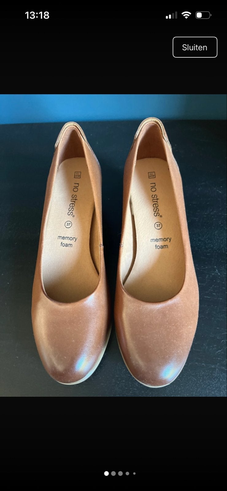 Bruine 'No Stress' pumps met memory foam - Maat 37, Pumps, Bruin, Nieuw, Ophalen of Verzenden