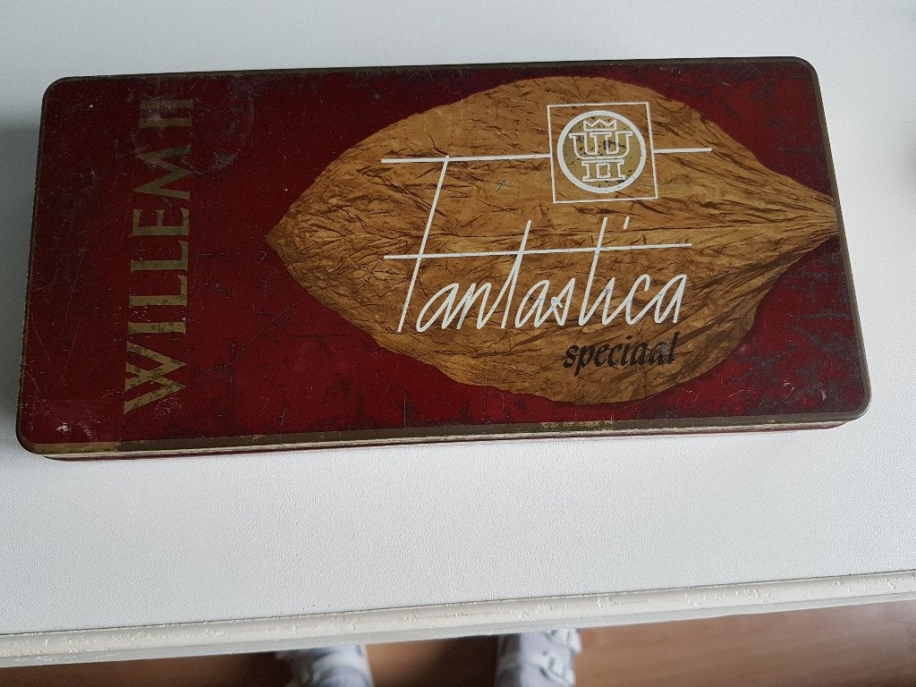 oud blik Willem II Fantastica speciaal, Ophalen of Verzenden, Gebruikt, Tabaksdoos of Verpakking